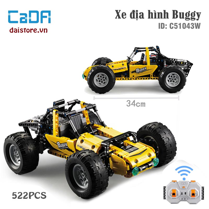cada c51043, xe đồ chơi địa hình, lego technic điều khiển từ xa