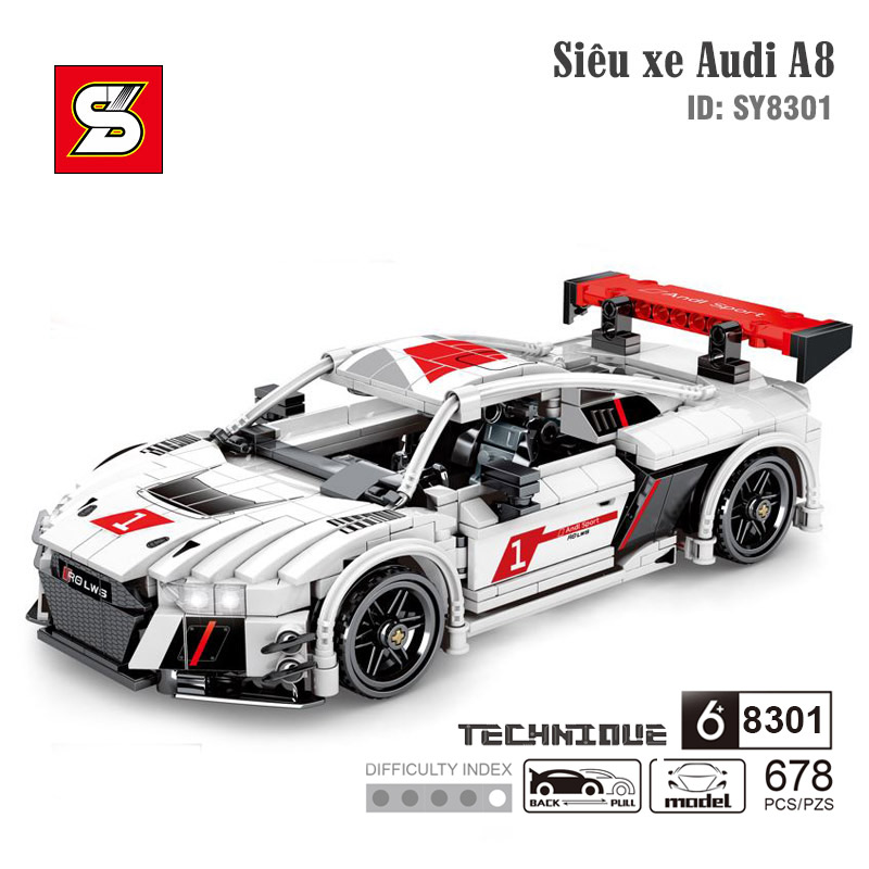 sy block 8301, sy8301, đồ chơi siêu xe mô hình, đồ chơi lego, lego audi a8