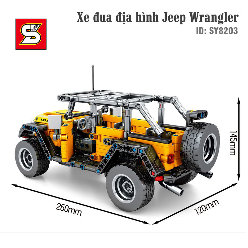 Đồ chơi lego xe lắp ráp Jeep Wrangler SY BLOCK 8203 