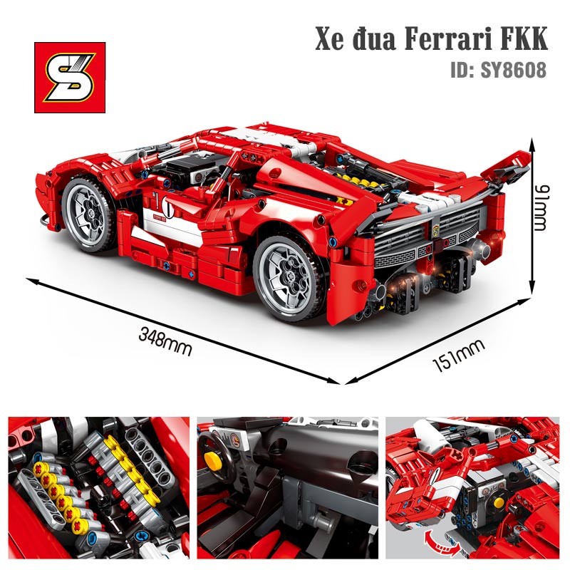 sy block 8608, sy8606, đồ chơi xe lắp ráp, đồ chơi mô hình siêu xe, siêu xe mô hình, lego ô tô, xe lắp ráp,